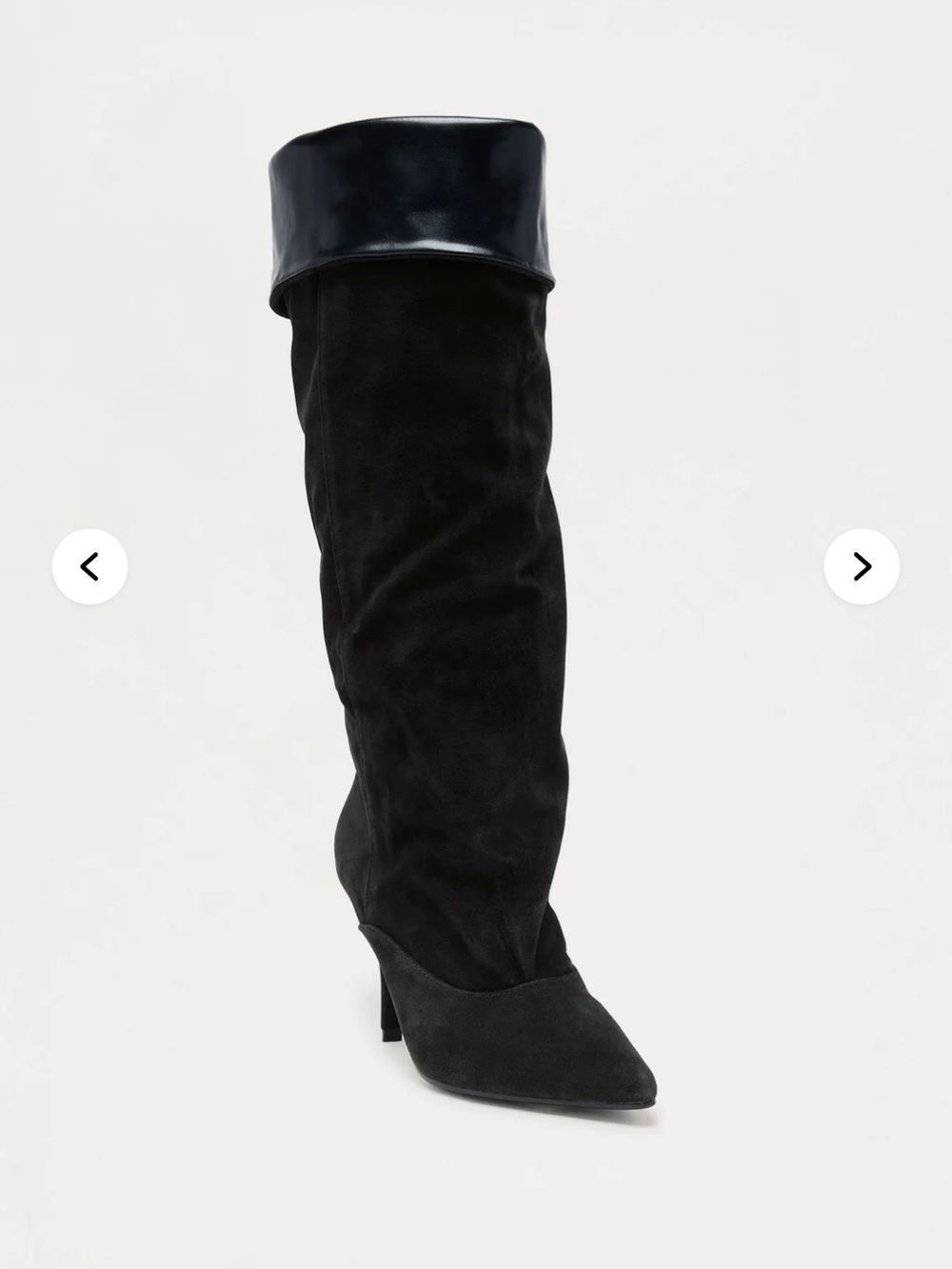 Fashion Nova Seattle Ruched Knee High Boots-Black - Picture 3 of 5